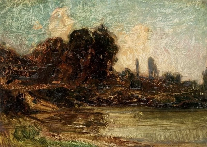 Stagno all'alba, 1868 c